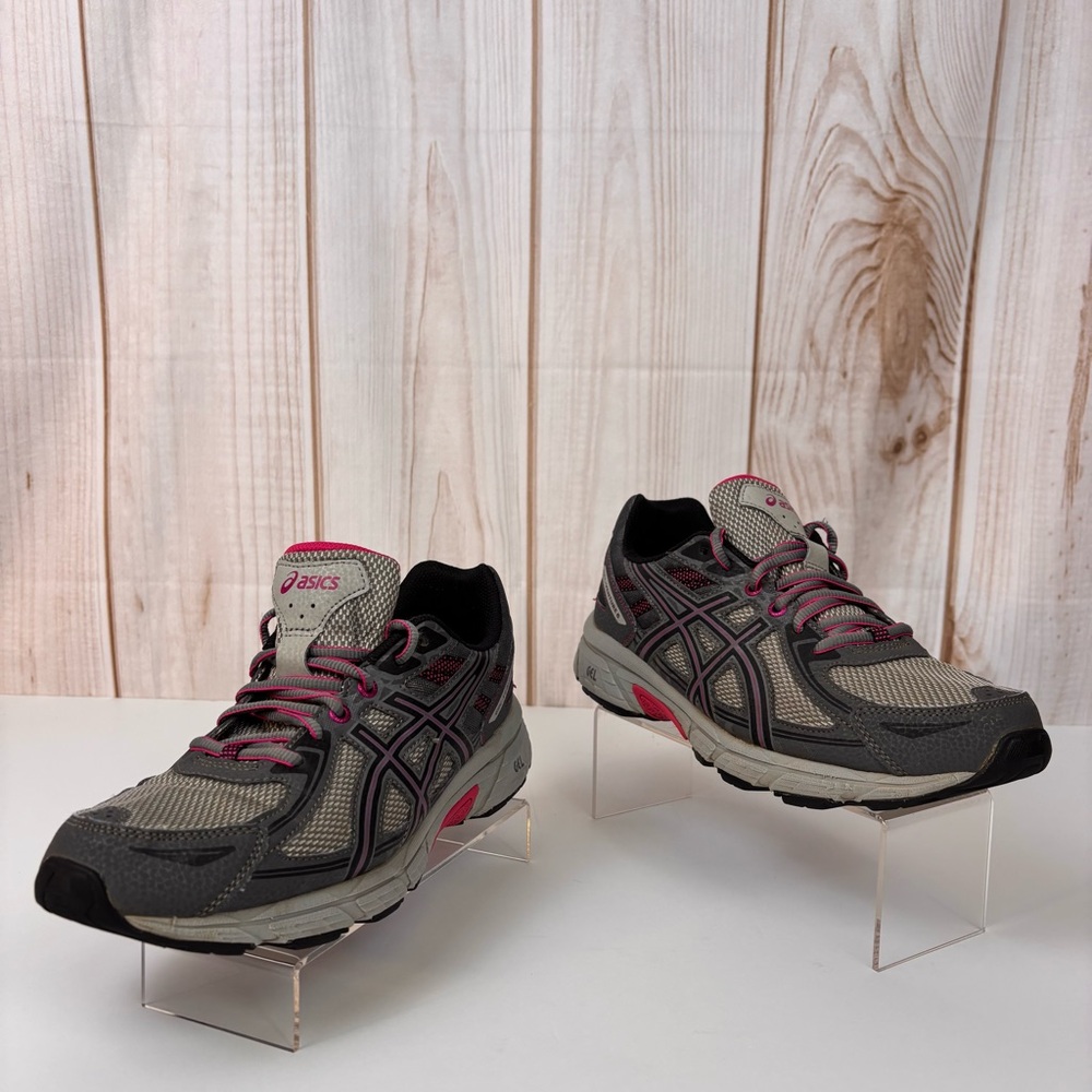 ASICS Womens Gel-Venture 6 Athletic Trail Leather Hiking Running Shoes Gray 11 - Picture 3 of 15